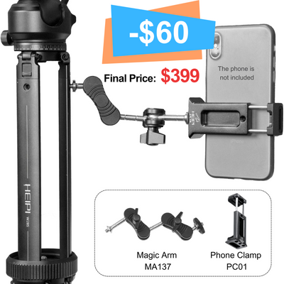 HEIPI 3-in-1 Travel Tripod - W28S