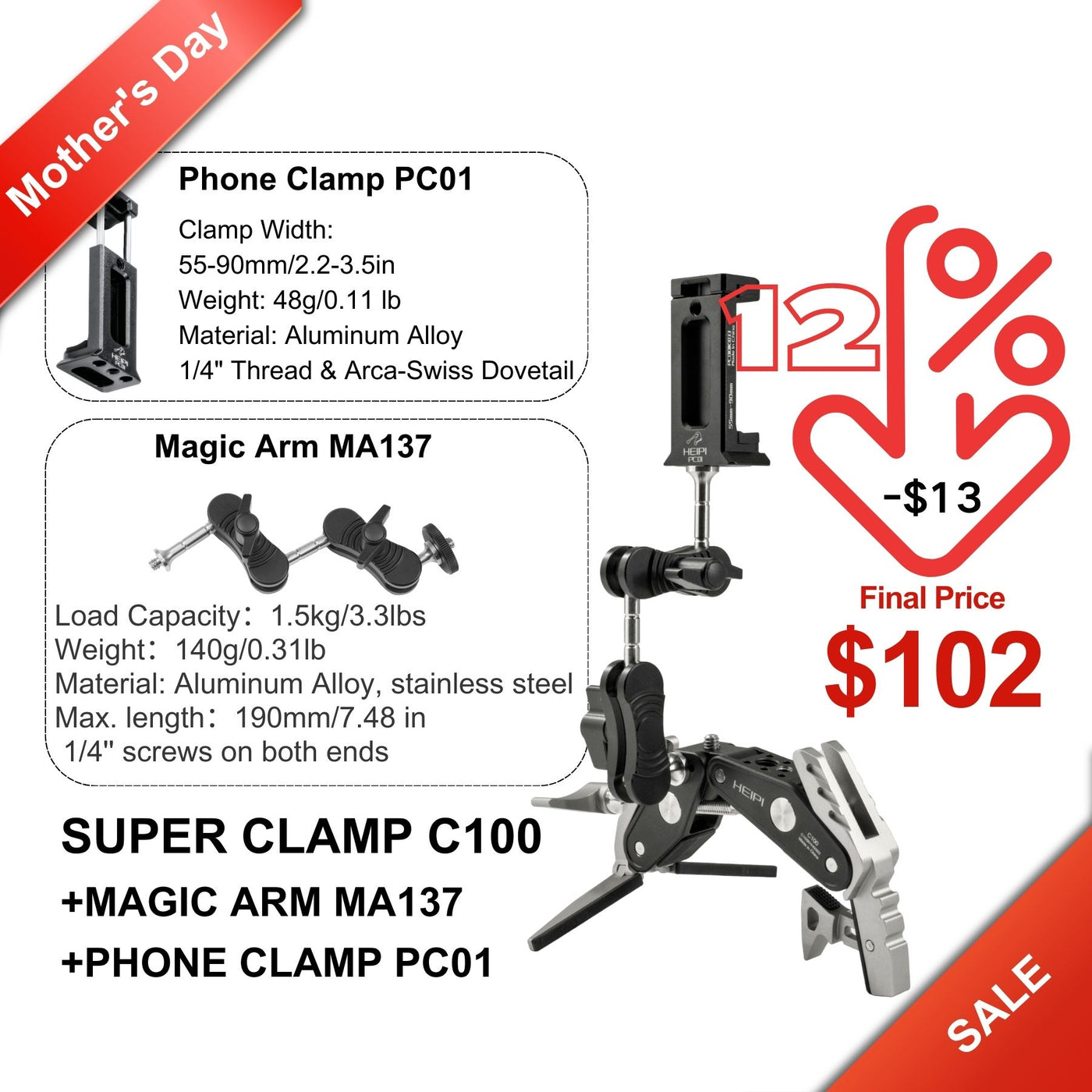 HEIPI Super Clamp - Sabertooth C100