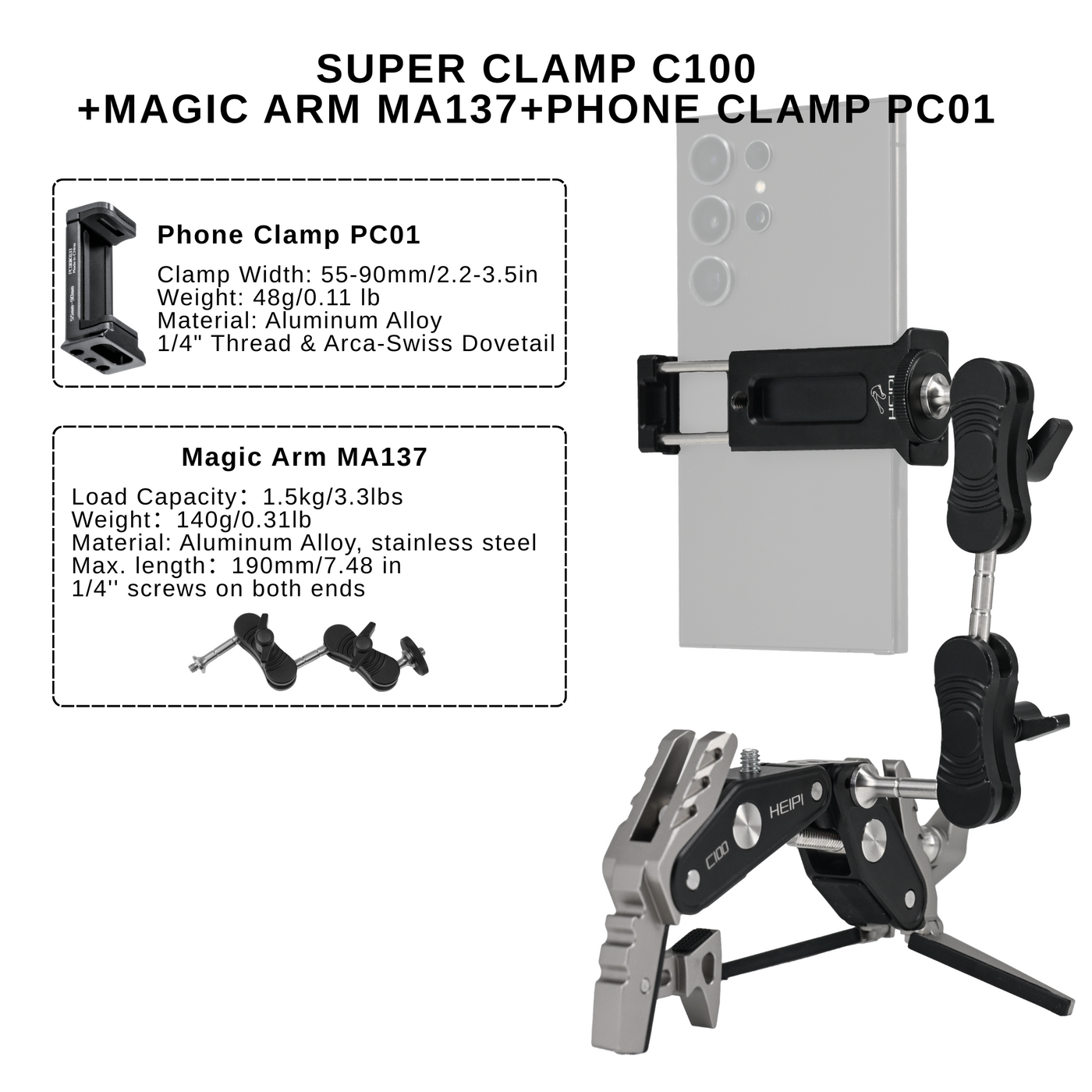 HEIPI Super Clamp - Sabertooth C100