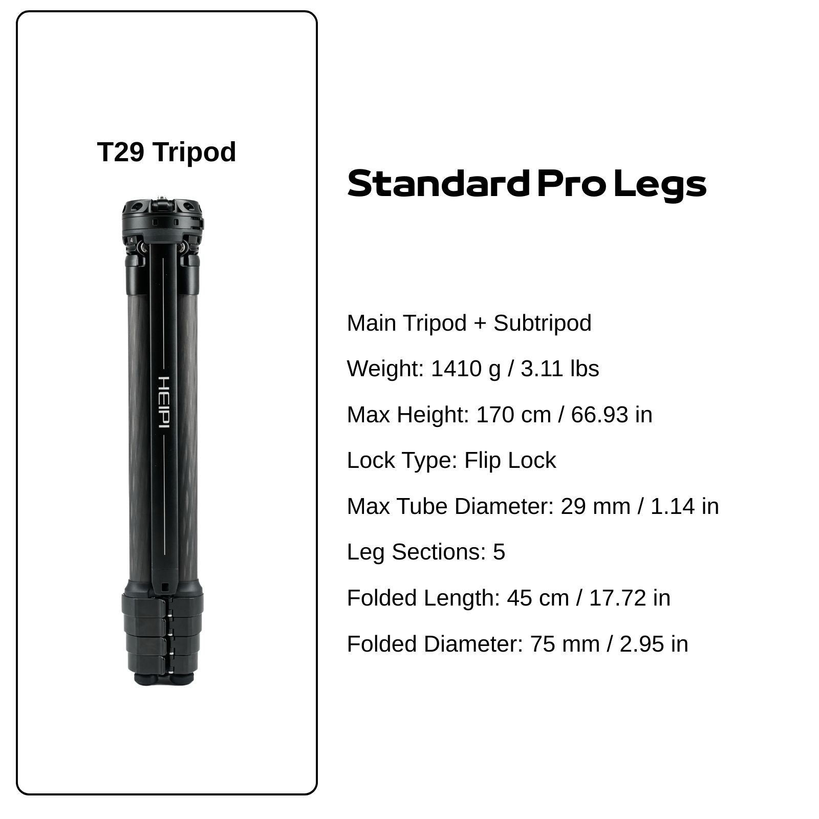 HEIPI XPOD Pro Still & Video Tripod W58